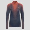 Dámské sportovní tričko Odlo termo prádlo BL TOP turtle neck l/s half zip BLACKCOM