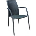 Zahradní křeslo z technorattanu Etienne Black PATIO – Hledejceny.cz