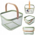 ORION Košík kov/bambus GREENISH 27 × 24,5 × 16,5 cm – Sleviste.cz