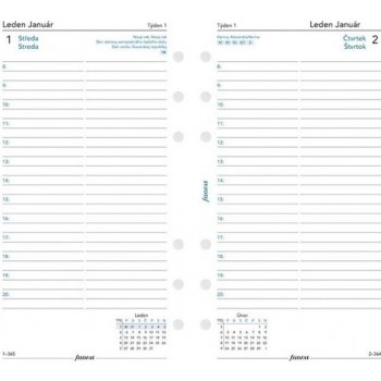 Filofax kalendář 2022 ČJ+SJ den/1 stránka