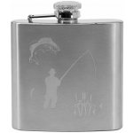 Ocelová kapesní lahev placatka rybář v dárkovém balení 180 ml – Zboží Dáma