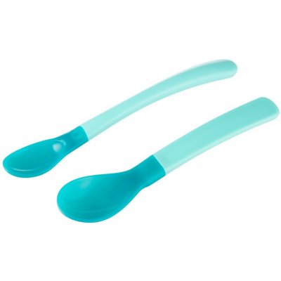 Canpol babies Plastové lžičky Termo 2 ks tyrkysové – Hledejceny.cz