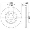 Brzdové kotouče HELLA PAGID Brzdový kotouč - 257 mm HPG 8DD 355 105-621