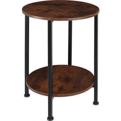 tectake 404217 odkládací stolek ballina 45x64cm - industriální dřevo tmavé, rustikální – Zboží Dáma