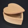 mísa a miska Amadea Dřevěná krabička ve tvaru srdce masivní dřevo 8 x 3 cm