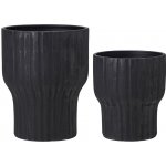 Wikholmform Terakotové květináče BRENDA 40/30cm SET/2ks černé – Hledejceny.cz