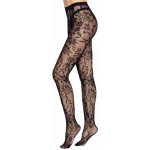 Leg Avenue Seamless Floral Lace Tights Black – Zboží Dáma
