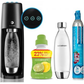 SodaStream SPIRIT One Touch Black, lahev a sirup