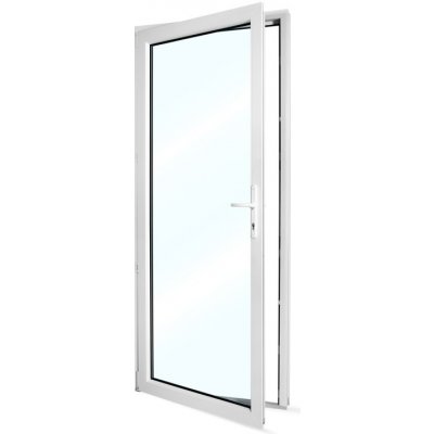 SkladOken.cz vedlejší vchodové dveře jednokřídlé 88 x 208 cm, prosklené, bílé, LEVÉ – Zboží Mobilmania