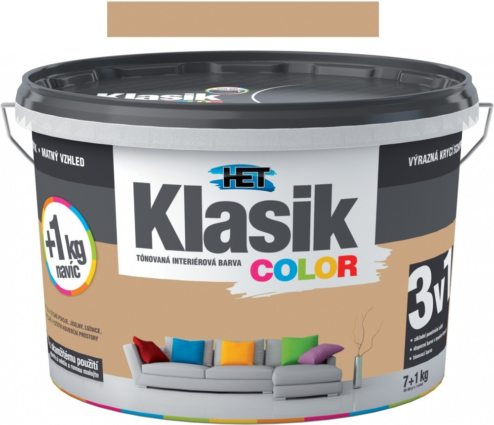 Het Klasik Color 0267 světle hnědý 7 + 1kg