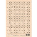 PAPERO AMO ♥ Papírové samolepky - ABECEDA malá / BROSKVOVÁ – Sleviste.cz