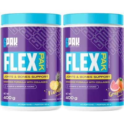 6Pak Nutrition Flex Pak 400 g Ananas + 400 g Pomeranč – Hledejceny.cz