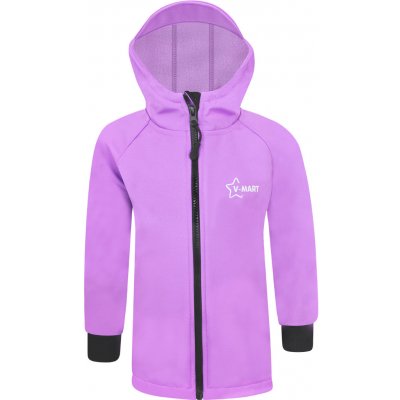 V-Mart Premium dívčí softshellová bunda s fleecem fialová – Sleviste.cz