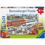 Ravensburger Ruch na nádraží 2 x 24 dílků – Zboží Mobilmania