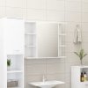 Koupelnový nábytek zahrada-XL Koupelnová skříňka zrcadlo lesklá bílá 80x20,5x64cm dřevotříska