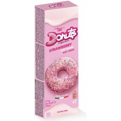 CUORENERO Donuty s polevou jahoda bez lepku 111 g – Zboží Mobilmania