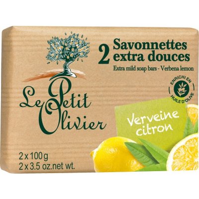 Le Petit Olivier mýdlo Verbena a Citron 2 x 100 g