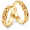 Prsteny Savicki Snubní prsteny žluté zlato ploché SAVOBR125