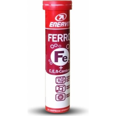 Enervit Ferro šumivé tablety mix ovoce 20 tablet – Hledejceny.cz