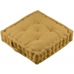 France sedací polštář na zem COLINE mustard/hořčicová 45x45x10 cm – Zboží Dáma