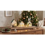 MagicHome Vianoce Dekorace MagicHome Vánoce, Domečky, 5xLED teplá bílá, 2xAAA, IP20, 29x10x15 cm – Hledejceny.cz