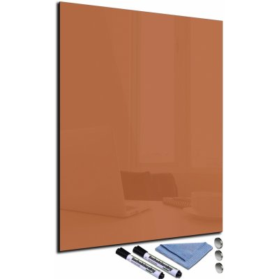 Glasdekor Magnetická skleněná tabule 80 x 60 cm červeno hnědá – Zboží Mobilmania