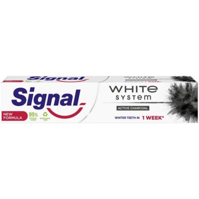 Signal White System Charcoal zubní pasta 75 ml