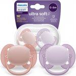 Avent SCF091/31 Dudlík Ultra Soft růžová/fialová – Zboží Dáma