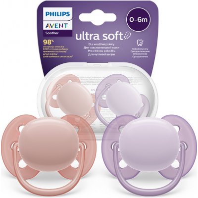 Avent SCF091/31 Dudlík Ultra Soft růžová/fialová – Zboží Dáma