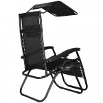 Zahradní polohovací křeslo SPRINGOS ZERO GRAVITY černé – Zboží Mobilmania