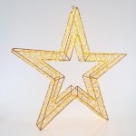 Eurolamp vánoční dekorace svítící hvězda 4800 teple bílých LED diod 70 cm – Hledejceny.cz