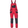 Pracovní oděv Fridrich & Fridrich Carl BE-01-004 Pánské pracovní kalhoty s laclem 03020168 červená/černá