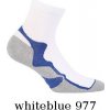 Wola pánské kotníkové ponožky W 94.1N4 Ag+ bíločervený
