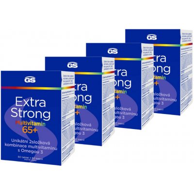 GS Extra Strong Multivitamin 65+ 4 × 60 tablet + 60 kapslí – Hledejceny.cz