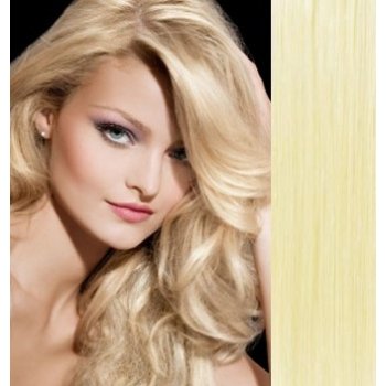 Clip in vlasy 43cm 100% lidské REMY nejsvětlejší blond