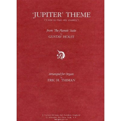 Gustav Holst Jupiter Theme 'I Vow To Thee My Country' noty na varhany – Hledejceny.cz