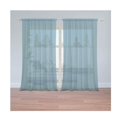 Sablio Záclony Bledě modrá: 2ks 150x250cm – Hledejceny.cz