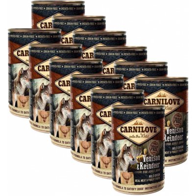 Carnilove Wild Meat Venison & Reindeer 12 x 400 g – Sleviste.cz