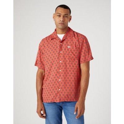 Wrangler pánská košile SS 1 PKT resort shirt paprika W5D5TIR41
