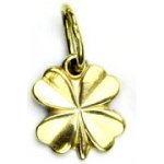 Čištín Zlatý přívěsek čtyřlístek žluté zlato VP 243 – Zboží Dáma