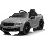 Mamido Elektrické autíčko BMW M5 lakované stříbrné s vodící tyčí – Zboží Dáma