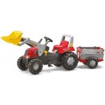 Rollytoys Šlapací traktor Rolly Junior s nakladačem a přívěsem – Hledejceny.cz