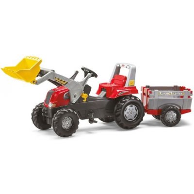 Rollytoys Šlapací traktor Rolly Junior s nakladačem a přívěsem – Hledejceny.cz