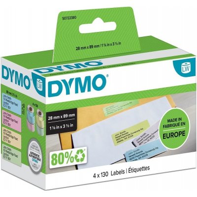 Dymo LabelWriter štítky - barevné 89 x 28mm, 4x130ks, S0722380