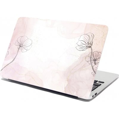 Sablio Samolepka na notebook Růžový akvarel - 38x26 cm – Zboží Živě