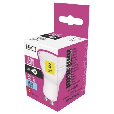 Emos Lighting LED žárovka Classic MR16 3,8W GU10 studená bílá – Sleviste.cz
