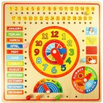 Bigjigs Kalendář s hodinami – Zboží Mobilmania