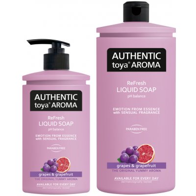 Authentic Toya Aroma Grapes & Grapefruit tekuté mýdlo 400 ml dávkovač – Zbozi.Blesk.cz