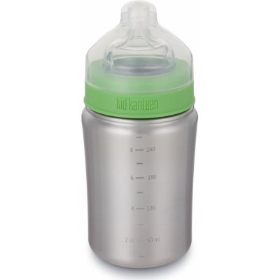 Klean Kanteen Baby Bottle w/Medium Flow Nipple brushed stainless 266 ml – Zboží Mobilmania