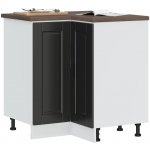 vidaXL Kuchyňská rohová skříňka Porto černý kompozitní dřevo 11461.853988 – Zboží Dáma